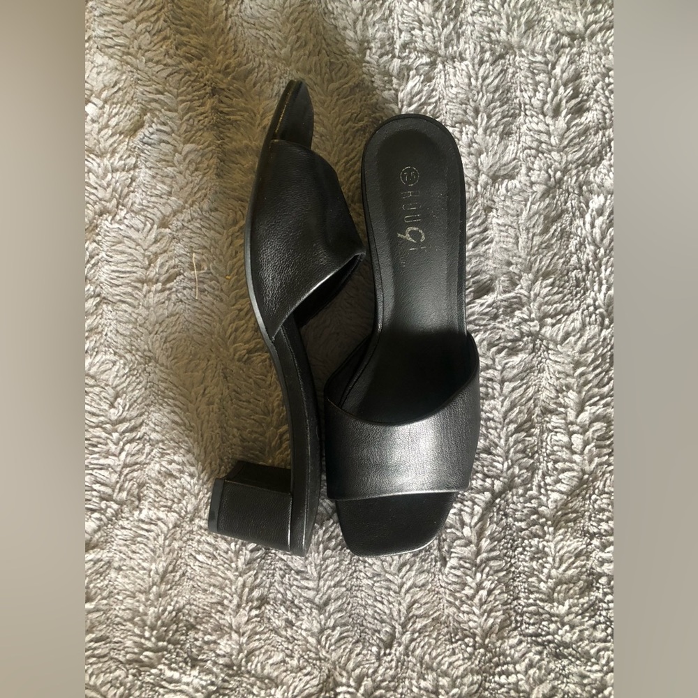 Black mini heels